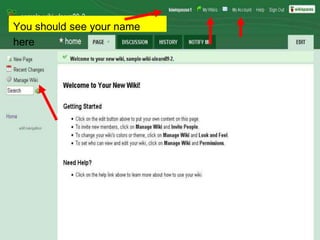 You should see your name
here
 