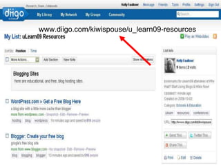 www.diigo.com/kiwispouse/u_learn09-resources
 