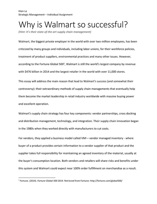 Why walmart is so successful