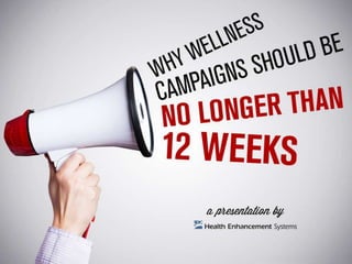 Why Wellness Campaigns Should Be No Longer Than 12 Weeks