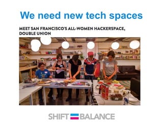 We need new tech spaces
 
