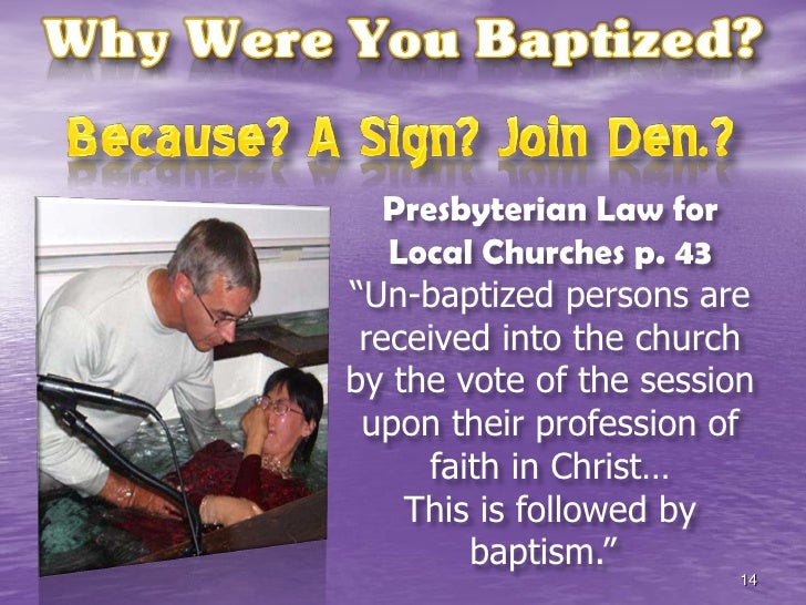 Why Were You Baptized