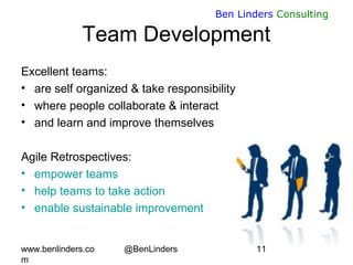 Why, what, an How of Agile Retrospectives - Lean Kanban Benelux 2015 - Ben Linders Slide 11
