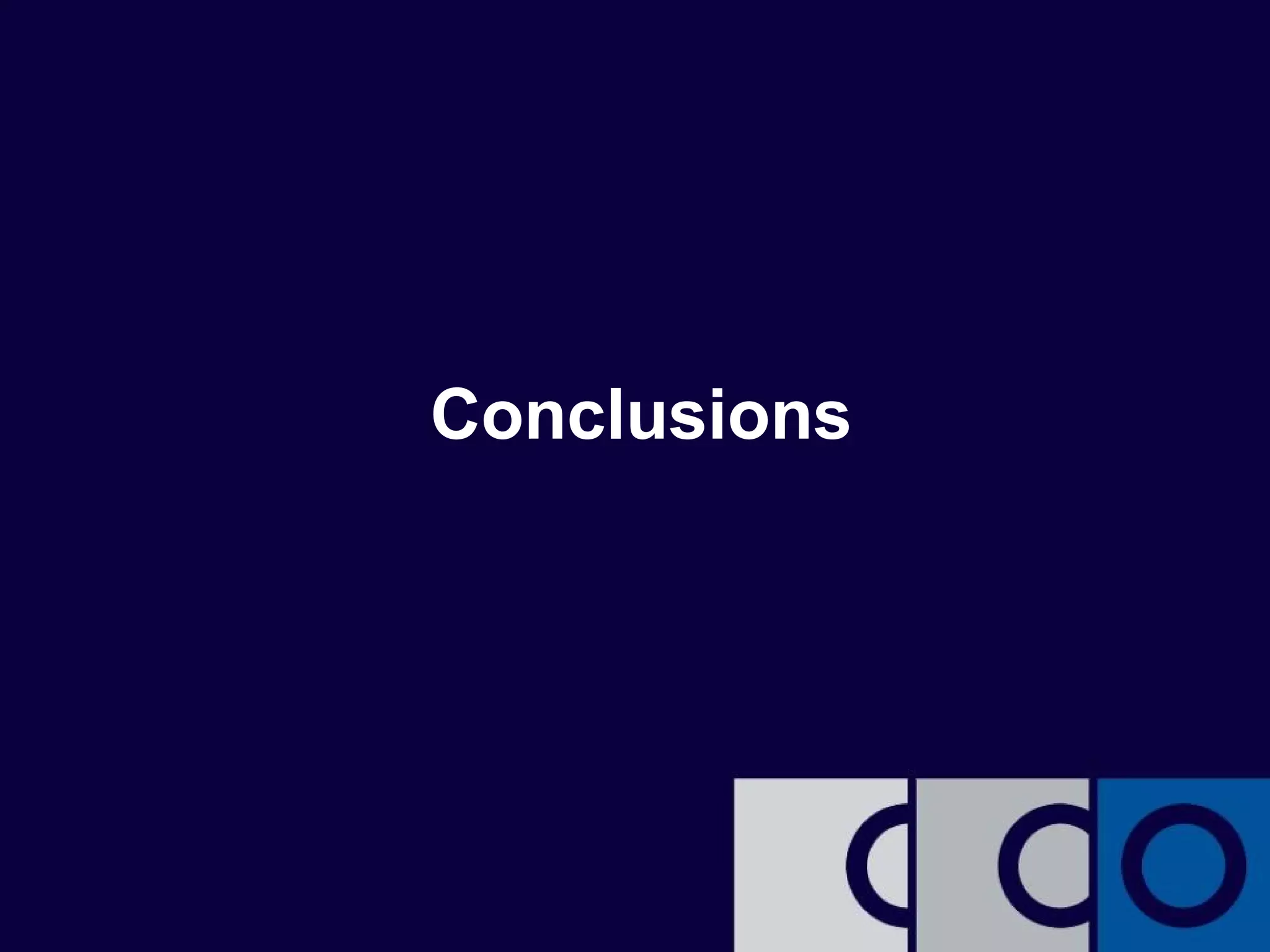 Conclusions 
 