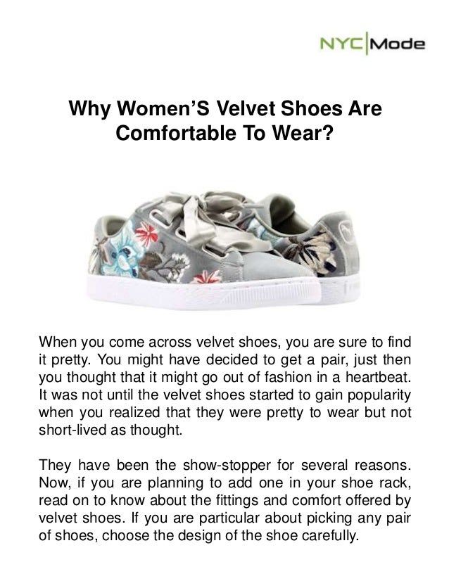 Why Women S Velvet Shoes Are Comfortable To Wear