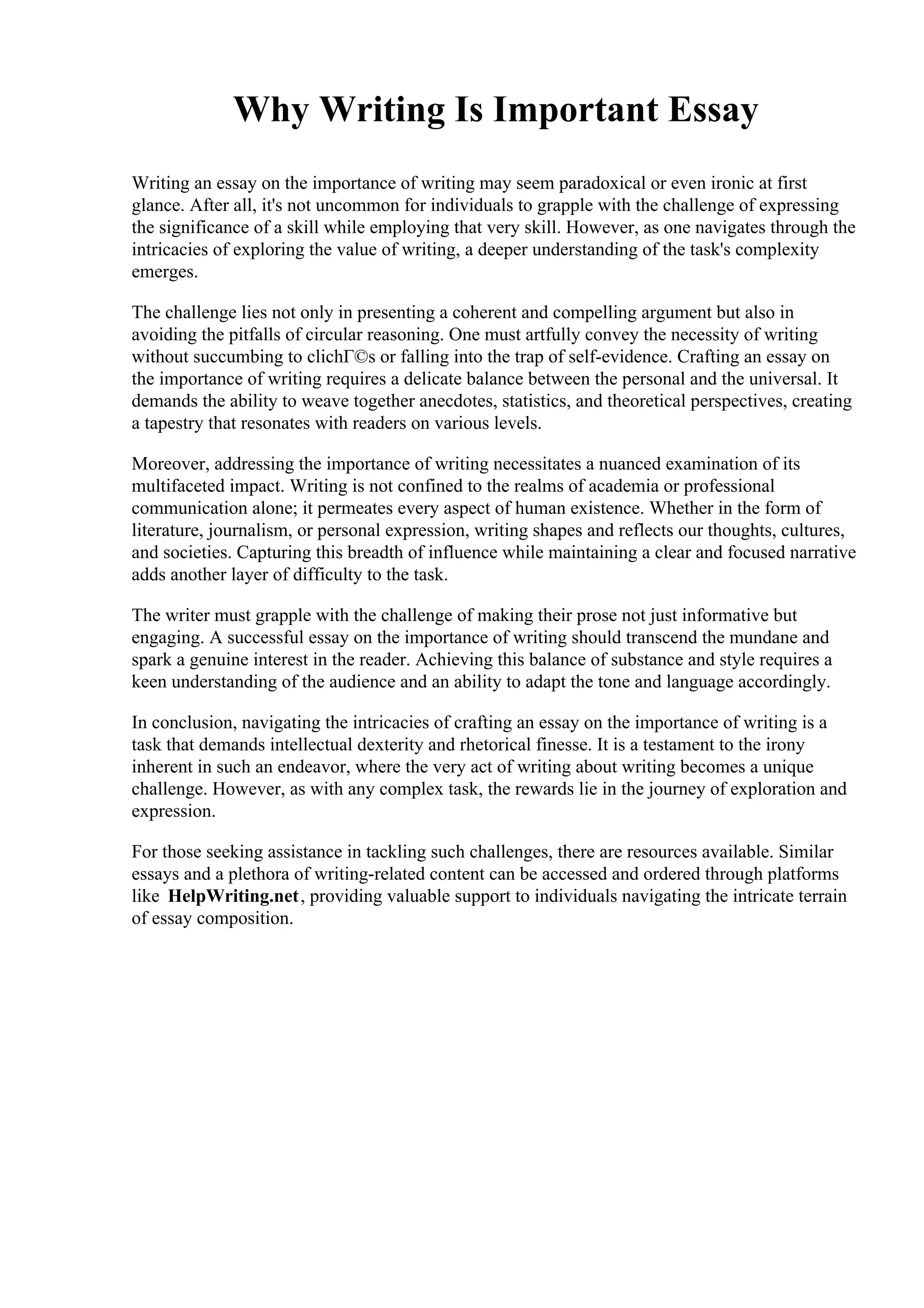 why-writing-is-important-essay-pdf