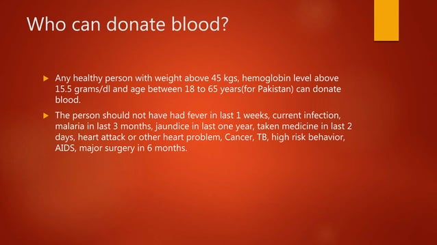 Why you should donate blood? | PPTX | Blood Disorders | Diseases and ...