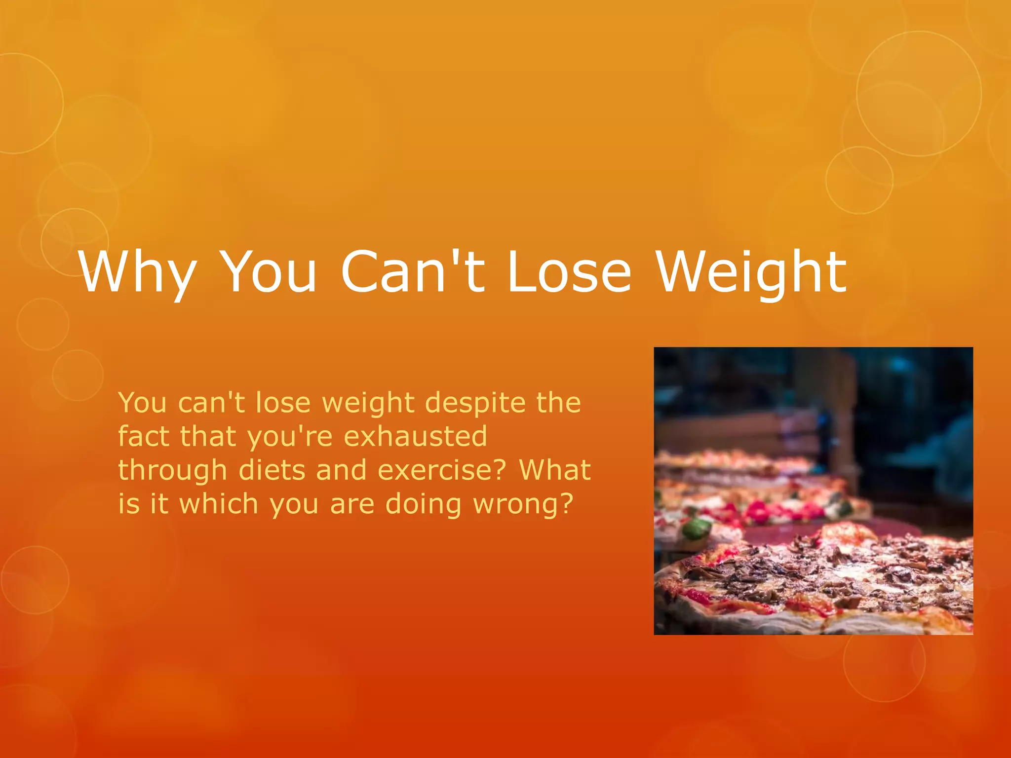 Why you can't lose weight | PDF