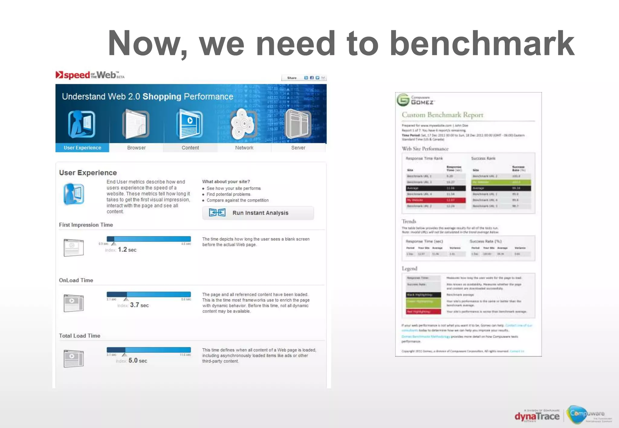 Now, we need to benchmark
 