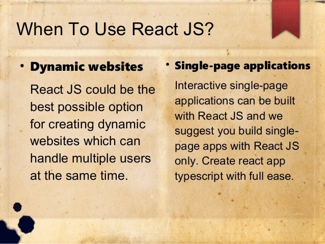 Why you must think about choosing react js in your next projects | PPT