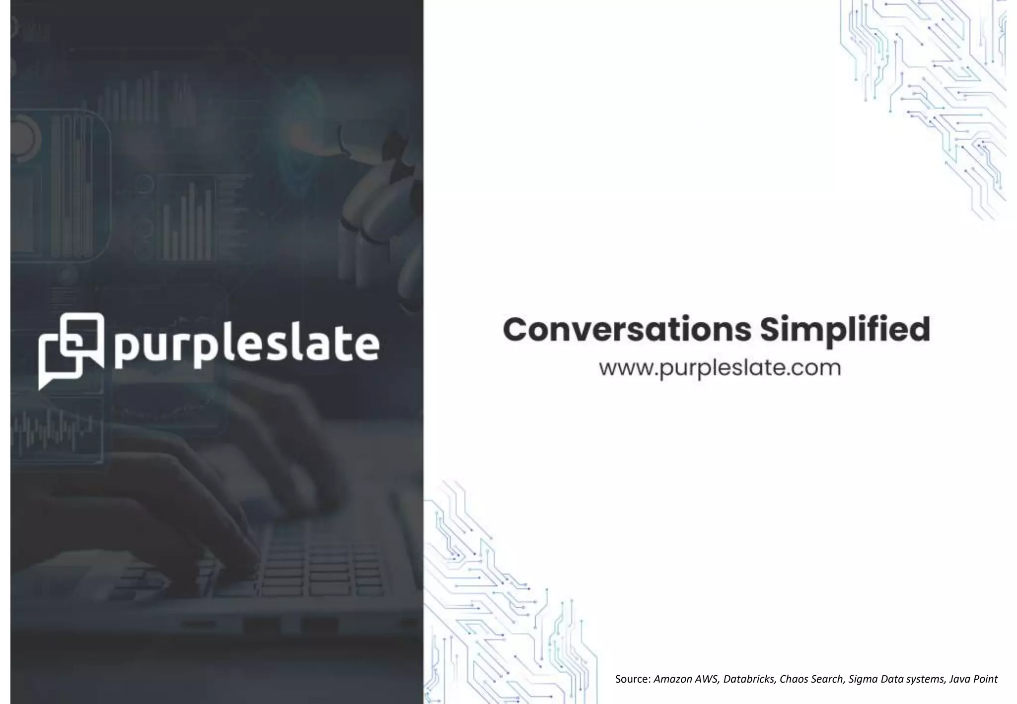 Source: Amazon AWS, Databricks, Chaos Search, Sigma Data systems, Java Point