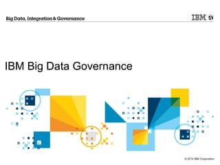 © 2014 IBM Corporation
IBM Big Data Governance
 