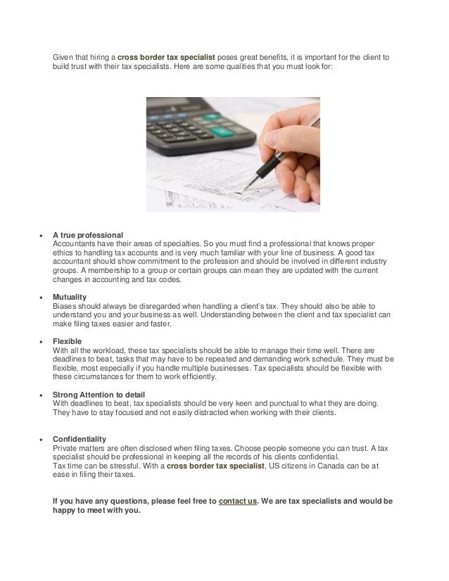 Why You Need To Hire A Cross Border Tax Specialist