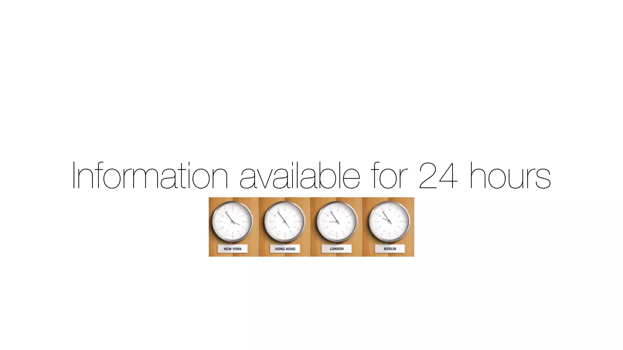 Information available for 24 hours