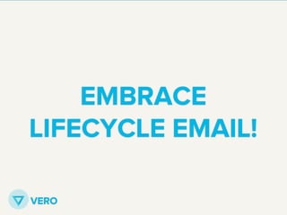 EMBRACE
LIFECYCLE EMAIL!
VERO
 