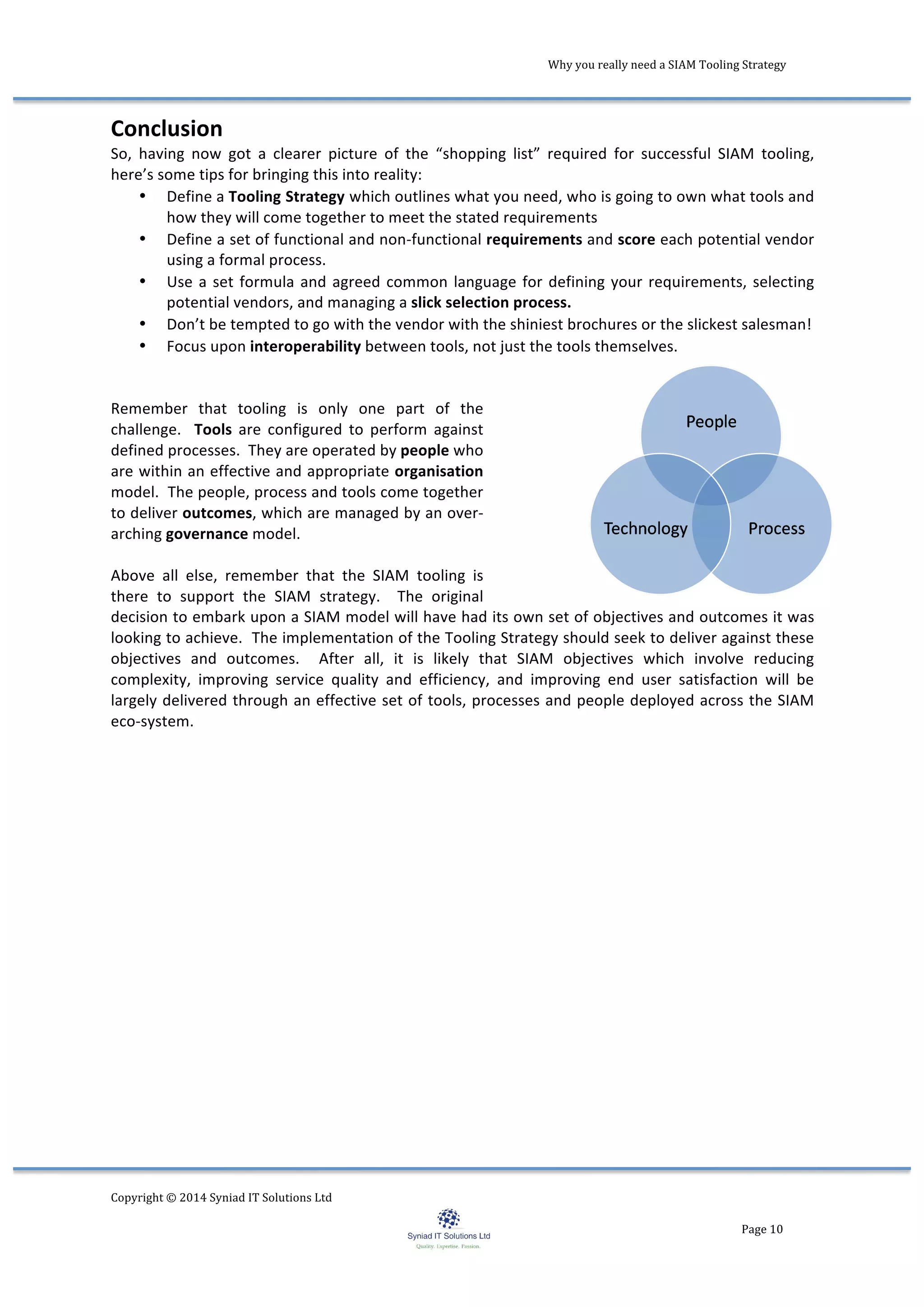 Why you really need a SIAM tooling strategy | PDF | Databases ...