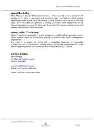 Why you really need a SIAM tooling strategy | PDF | Databases ...