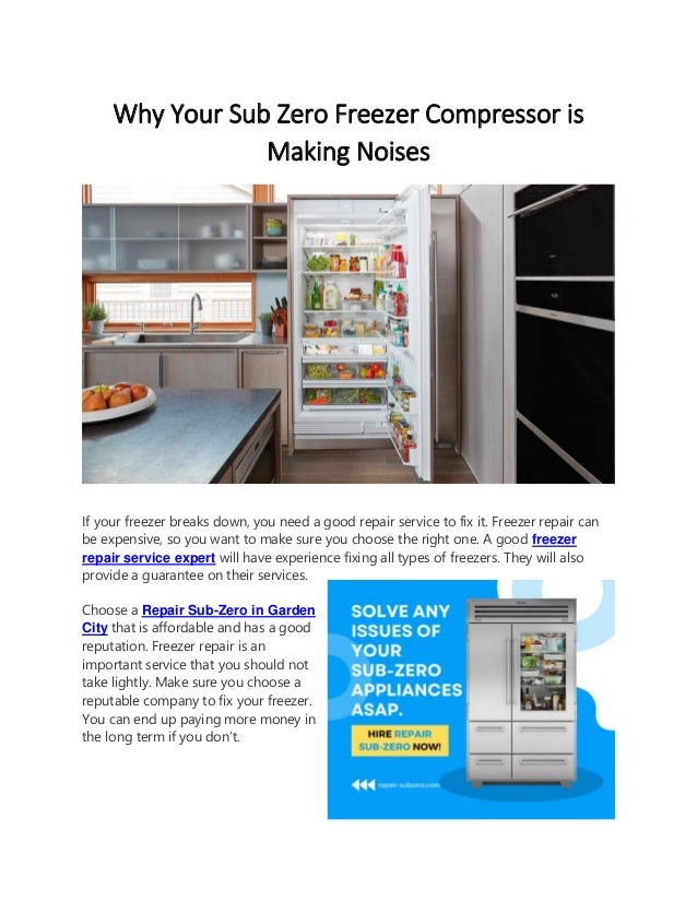 Why Your Sub Zero Freezer Compressor is Making Noises.pdf