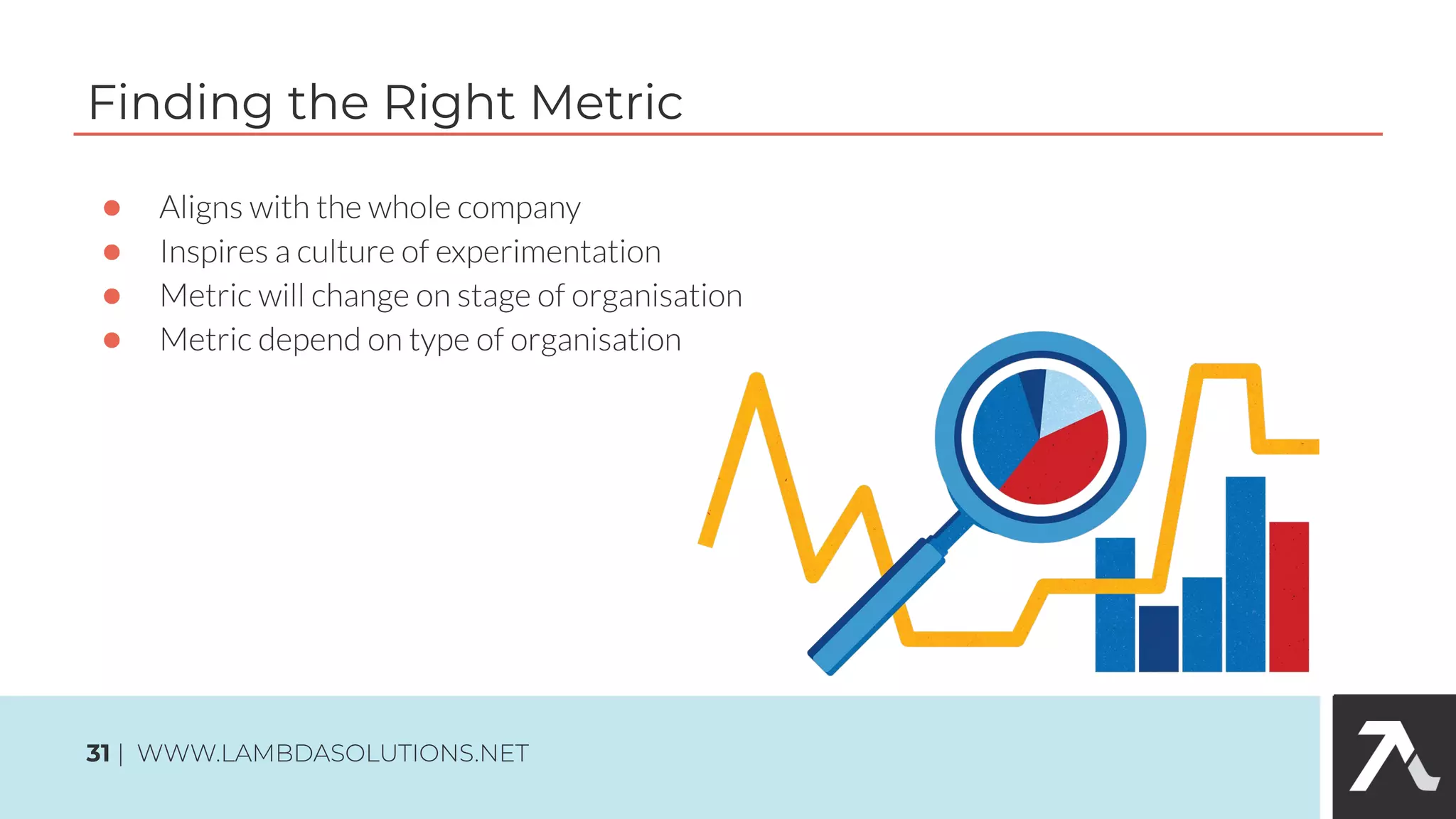 Finding the Right Metric
●
●
●
●
31
 