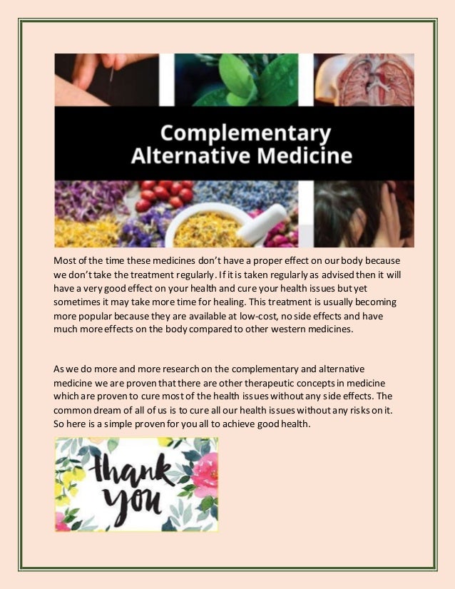 Why You Should Choose Complementary And Alternative Medicine For A Go…