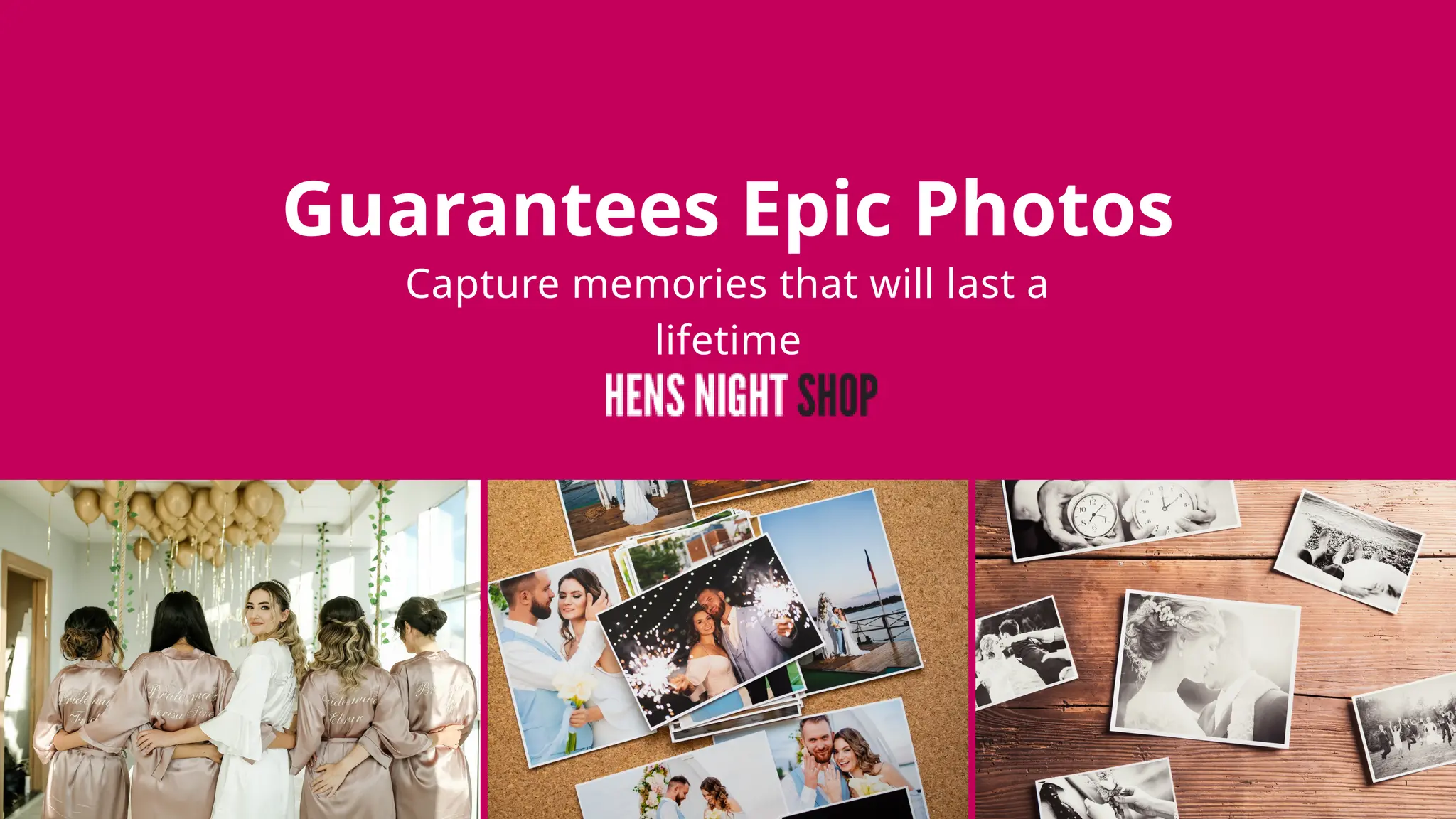 Capture memories that will last a
lifetime
Guarantees Epic Photos