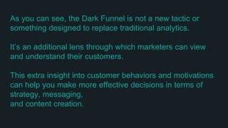 Why you should do things that won’t scale  the dark funnel case study