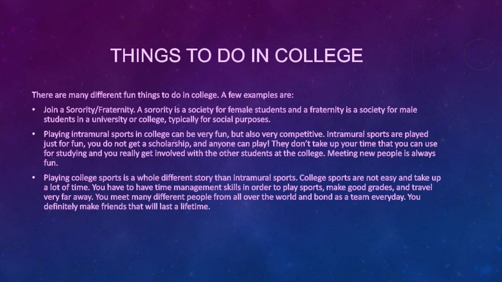 Why you should go to college powerpoint