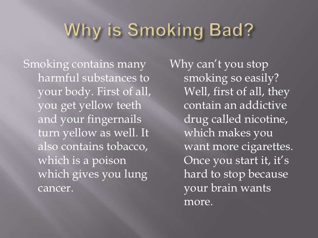 Why You Shouldn T Smoke
