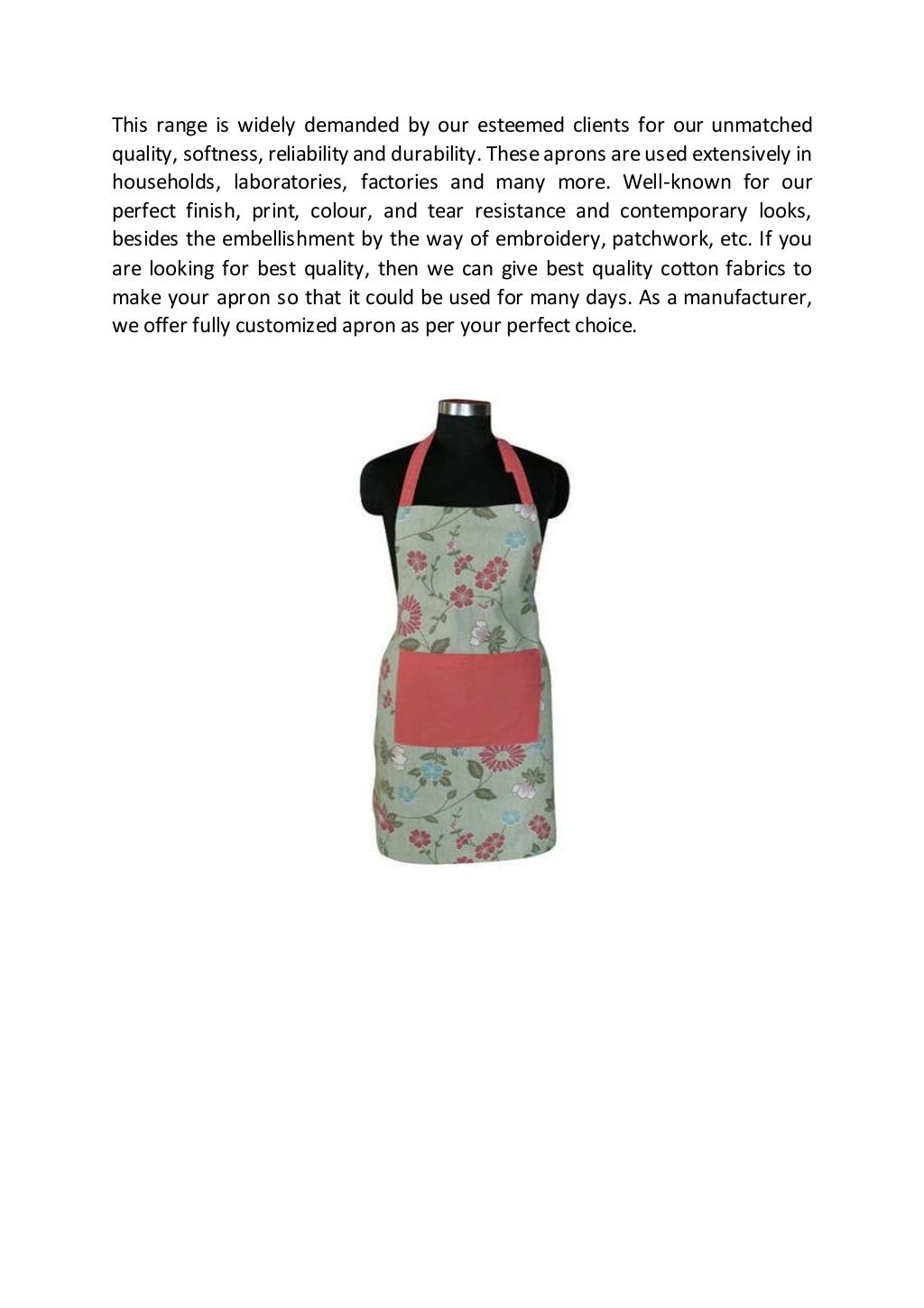 Why you should use different aprons