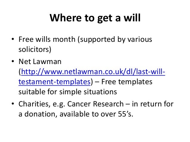 writing a will free template