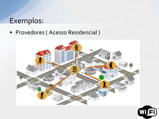 Exemplos:
• Provedores ( Acesso Residencial )
 