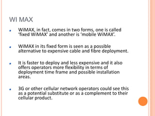 Wi fi and wi-Max | PPTX