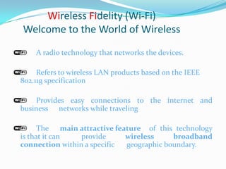 Wi fi presentation | PPTX