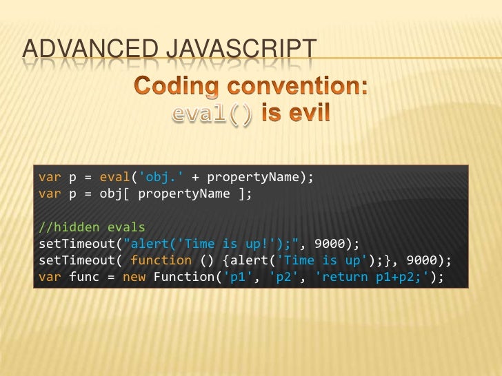 JavaScript Beyond The Curly Braces