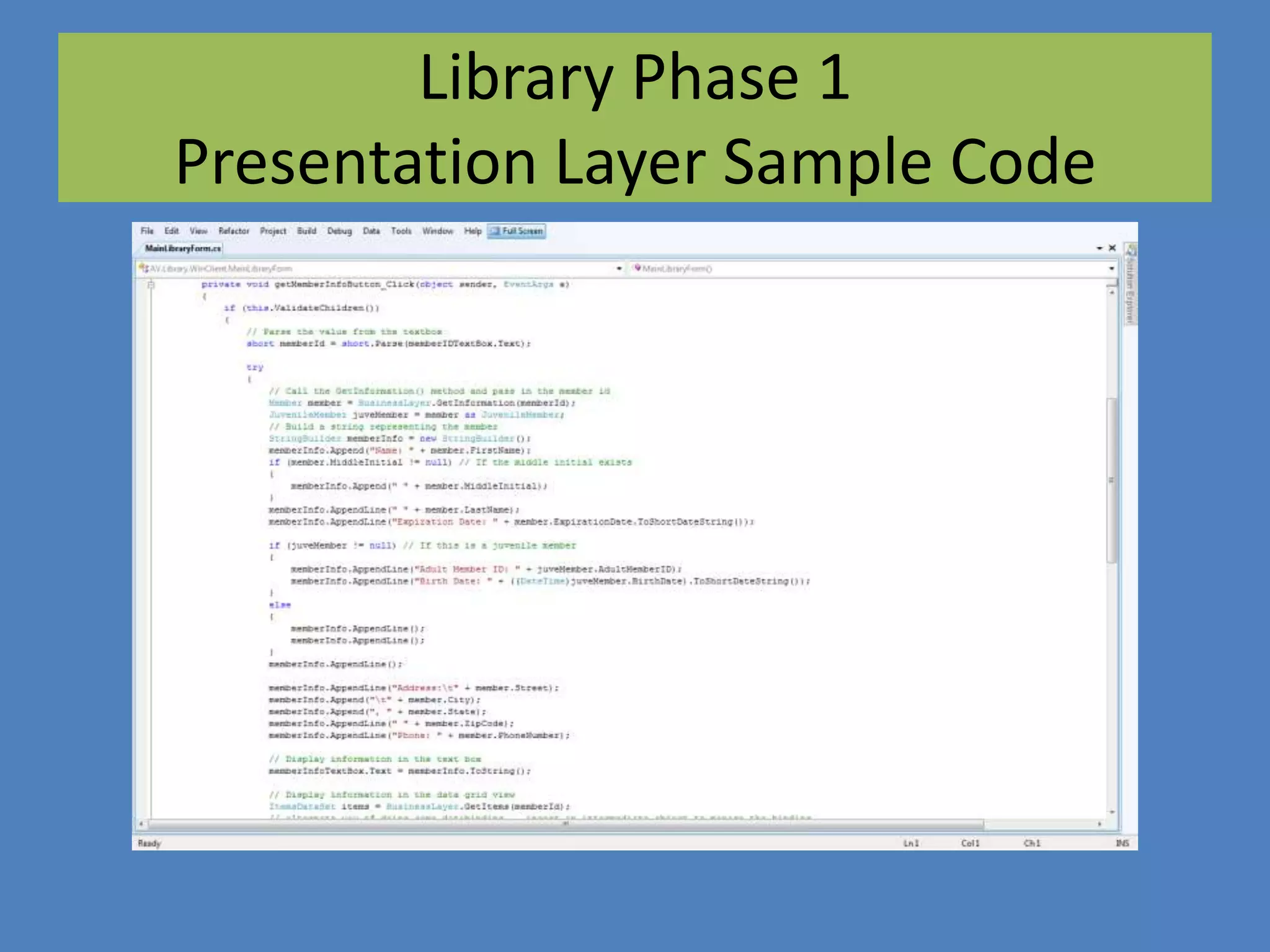 Produce XML documentation on public membersFramework ProjectFoundation Class Diagram