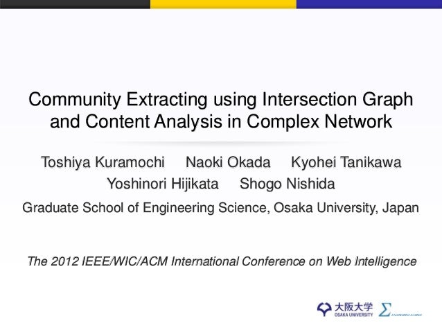 Community Extracting Using Intersection Graph and Content Analysis in…
