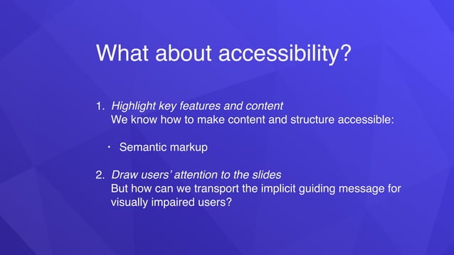 Make prominent visual elements accessible! | PPT