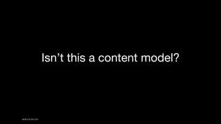 WORLD IA DAY 2017
Isn’t this a content model?
 