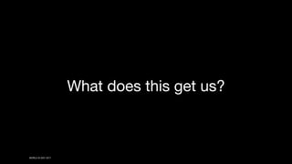 WORLD IA DAY 2017
What does this get us?
 