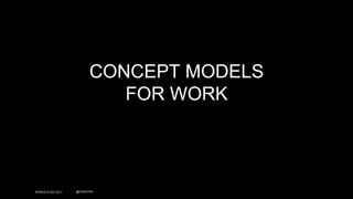 WORLD IA DAY 2017 @CWODTKE
CONCEPT MODELS
FOR WORK
 