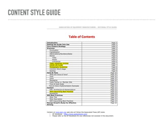 CONTENT STYLE GUIDE
 