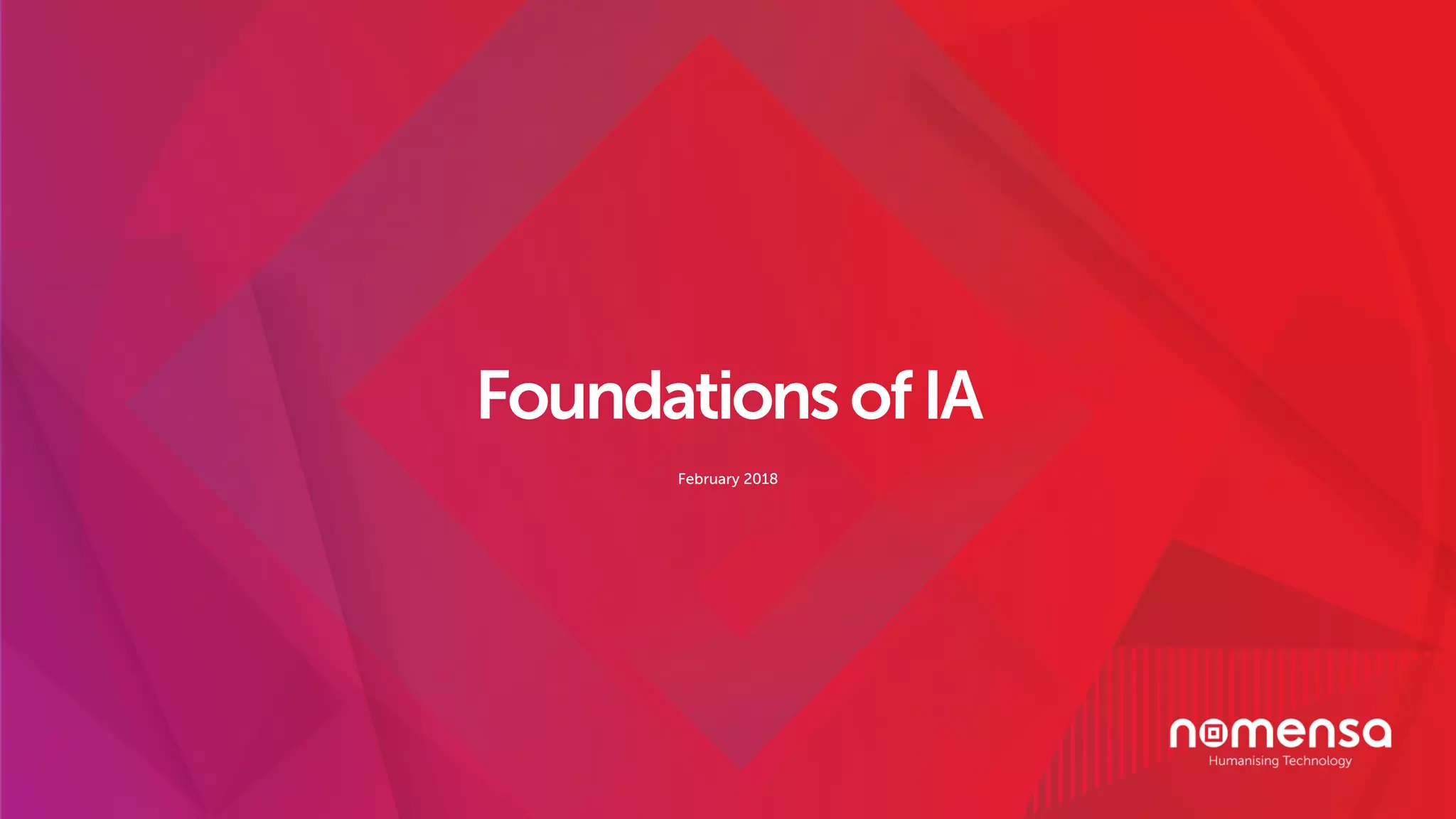 February 2018
FoundationsofIA
 