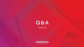 Thank you
Q&A
 