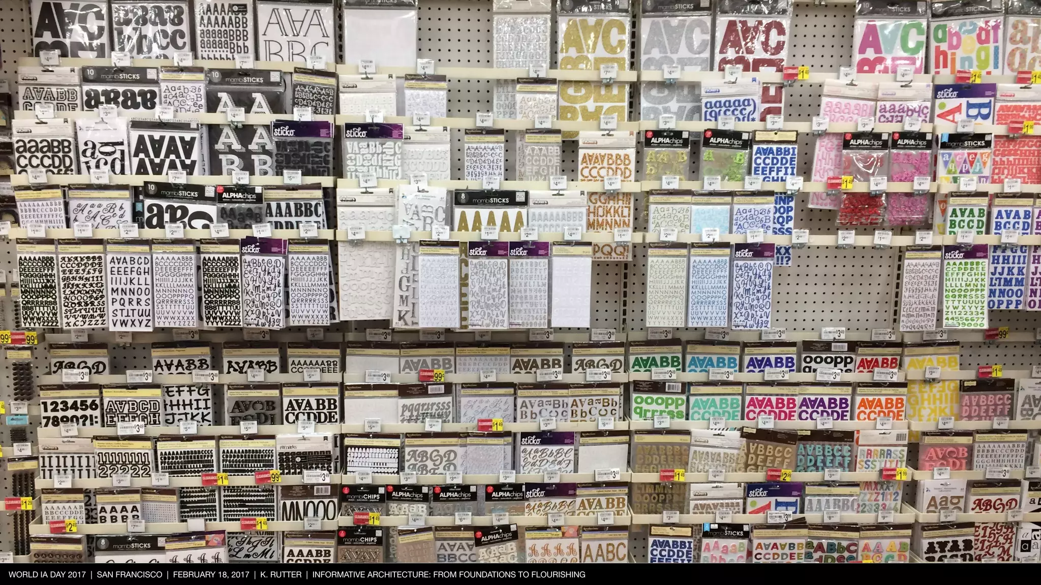 WORLD IA DAY 2017 | SAN FRANCISCO | FEBRUARY 18, 2017 | K. RUTTER | INFORMATIVE ARCHITECTURE: FROM FOUNDATIONS TO FLOURISHING
 