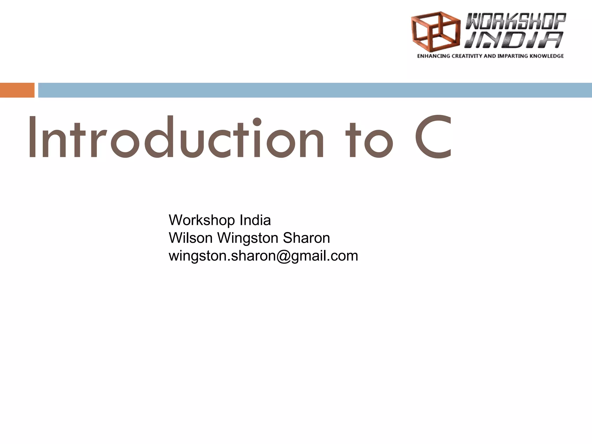 Introduction to basic c programming 01 ppt