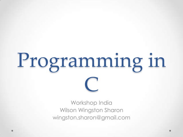 Introduction to Basic C programming 02 | PPTX