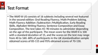 Wechsler Individual Achievement Test PPT | PPTX