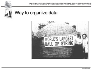 Way to organize data < input-output tables > Summarize production & consumption. 