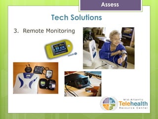 Assess
Tech Solutions
3. Remote Monitoring
 