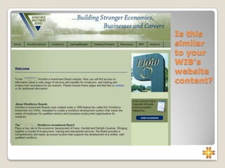 Is this
similar
to your
WIB’s
website
content?
 